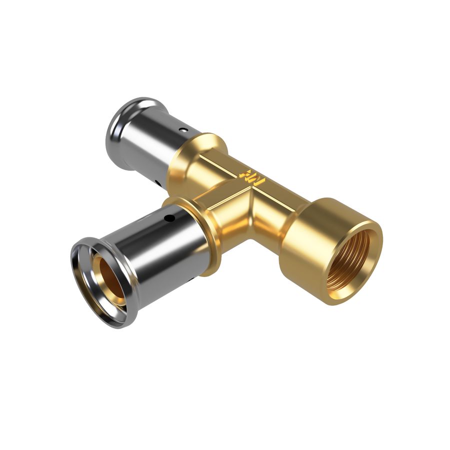 T-koppeling verlopend persaansluiting 48P 26x26x1/2"bi.dr.