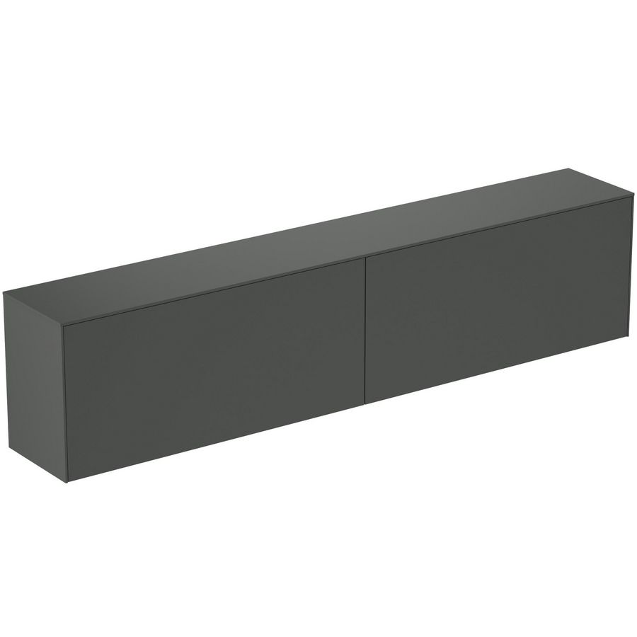 Conca wastafelmeubel 240x37x55cm 2 laden afdekblad zonder uitsnijding mat antraciet