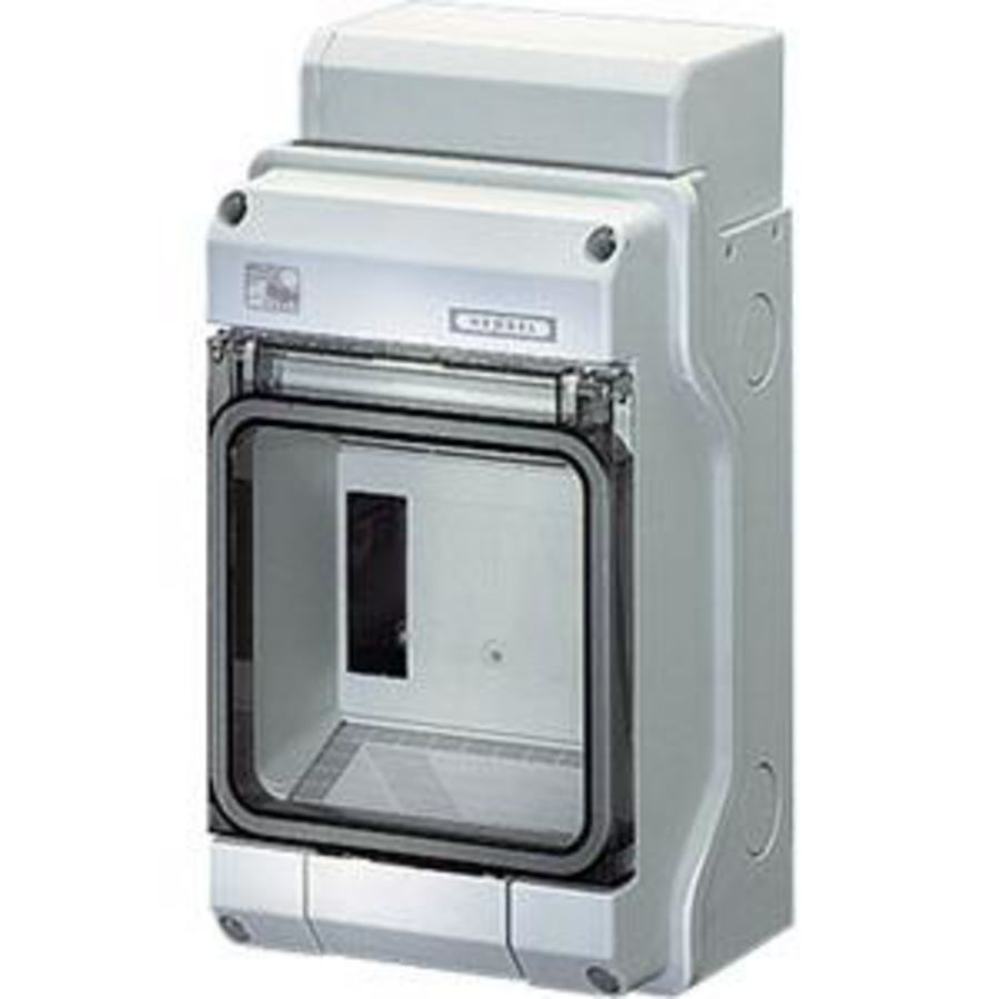 au. beh. Polycarbonaat IP65 4,5 module Inv M20/25/32 +PE