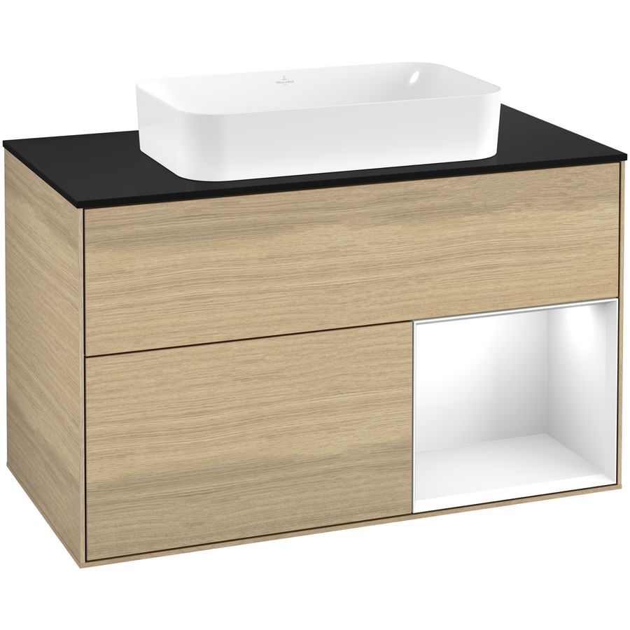 Wastafelonderkast Finion 1000x603x501mm Oak Veneer F662GFPC