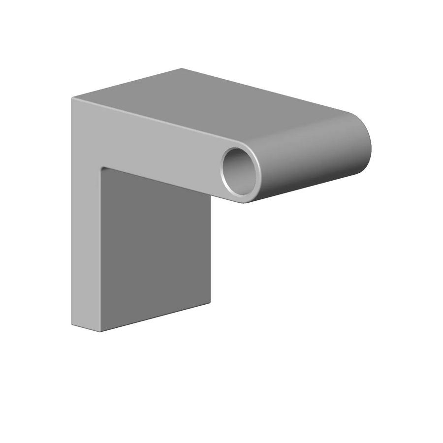 Handdoekhouder re 40x60x68mm chr geb