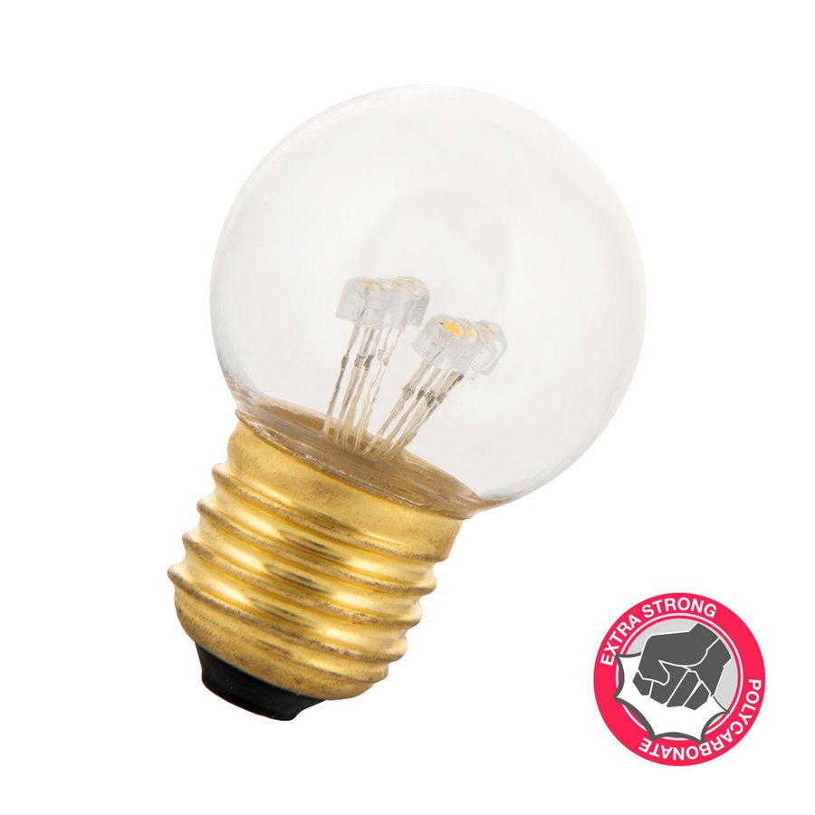 LED-lamp G45 DIP V8 E27 0.8W 45lm 2500K helder