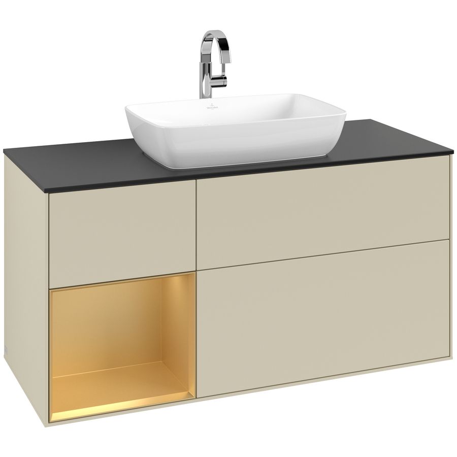 Wastafelonderkast Finion 1200x603x501mm S.Grey Matt Lacquer F822HFHJ