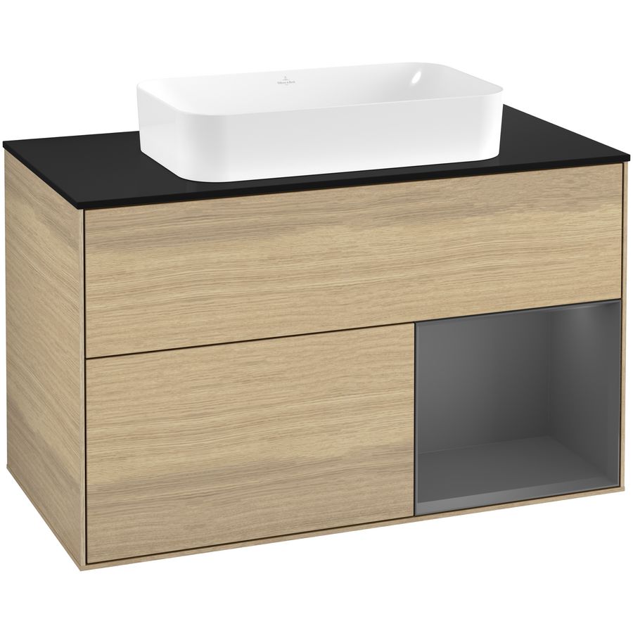 Wastafelonderkast Finion 1000x603x501mm Oak Veneer F662GKPC