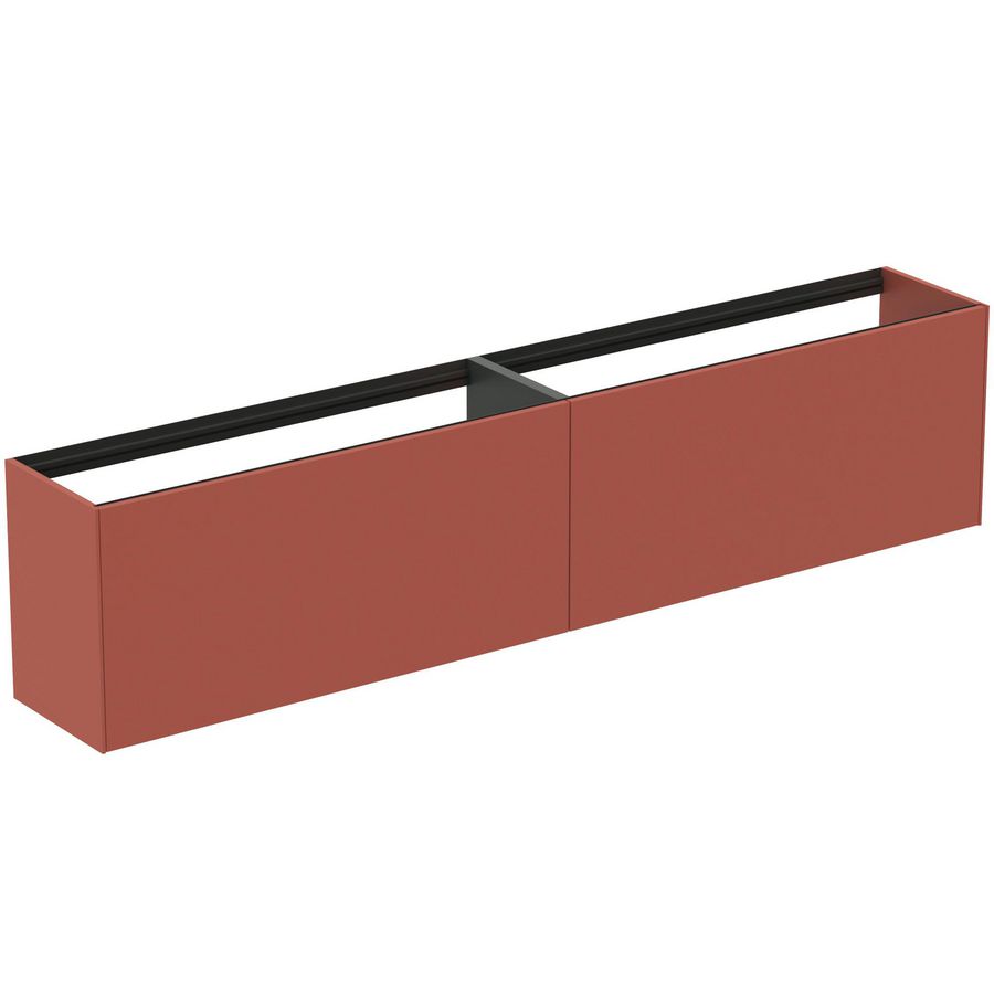 Conca wastafelmeubel 240x37x55cm 2 laden zonder afdekblad matt sunset