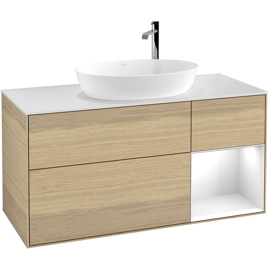 Wastafelonderkast Finion 1200x603x501mm Oak Veneer G951GFPC