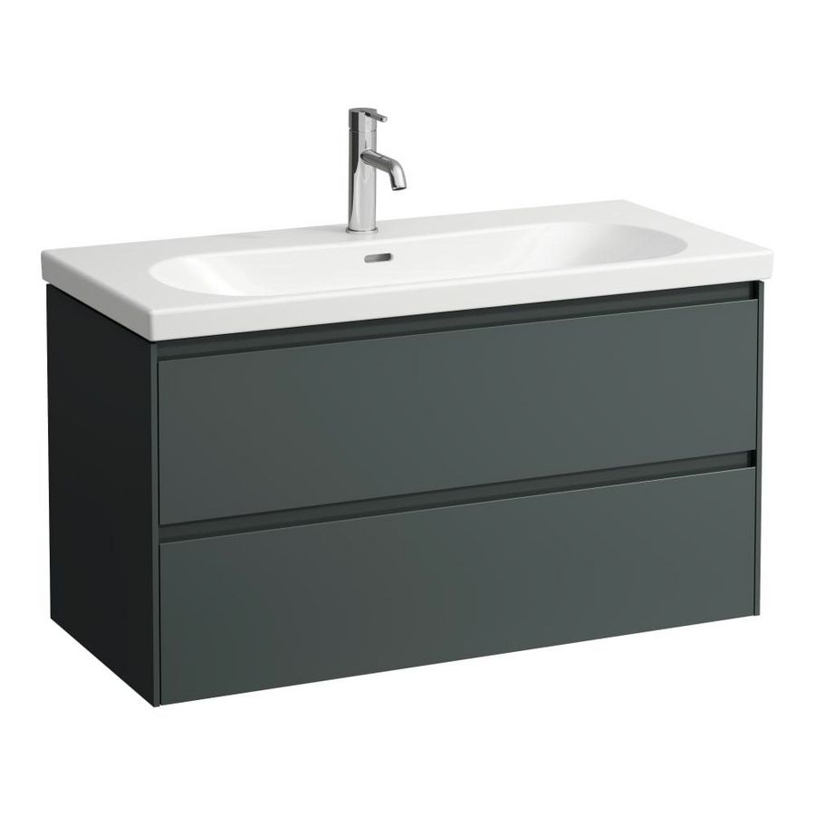 Wastafelonderbouwkast 100cm 2laden wastafel 810089 traf.grey