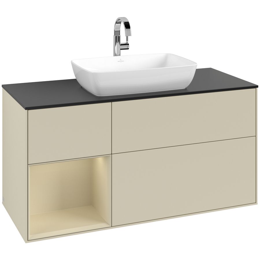Wastafelonderkast Finion 1200x603x501mm S.Grey Matt Lacquer F822HJHJ