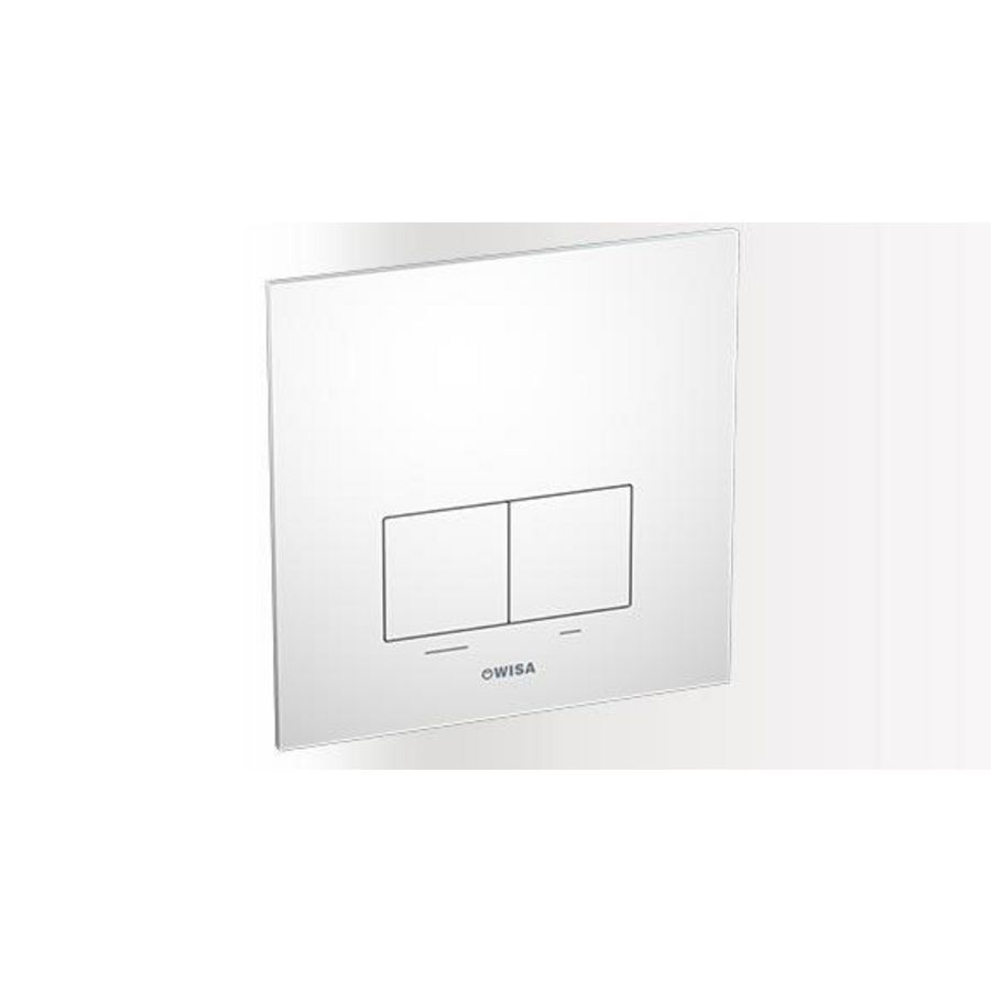 Bedieningspaneel XS/XF DELOS DF dual flush 2-toets aluminium mat wit
