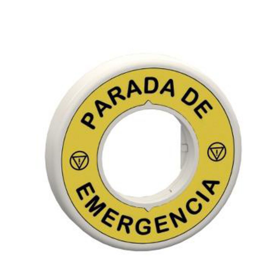 Verlichte ring noodstop Led rood 24VParada de emergencia"