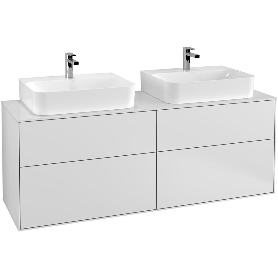 Wastafelonderkast Finion 1600x603x501mm White Matt Lacquer F18100MT