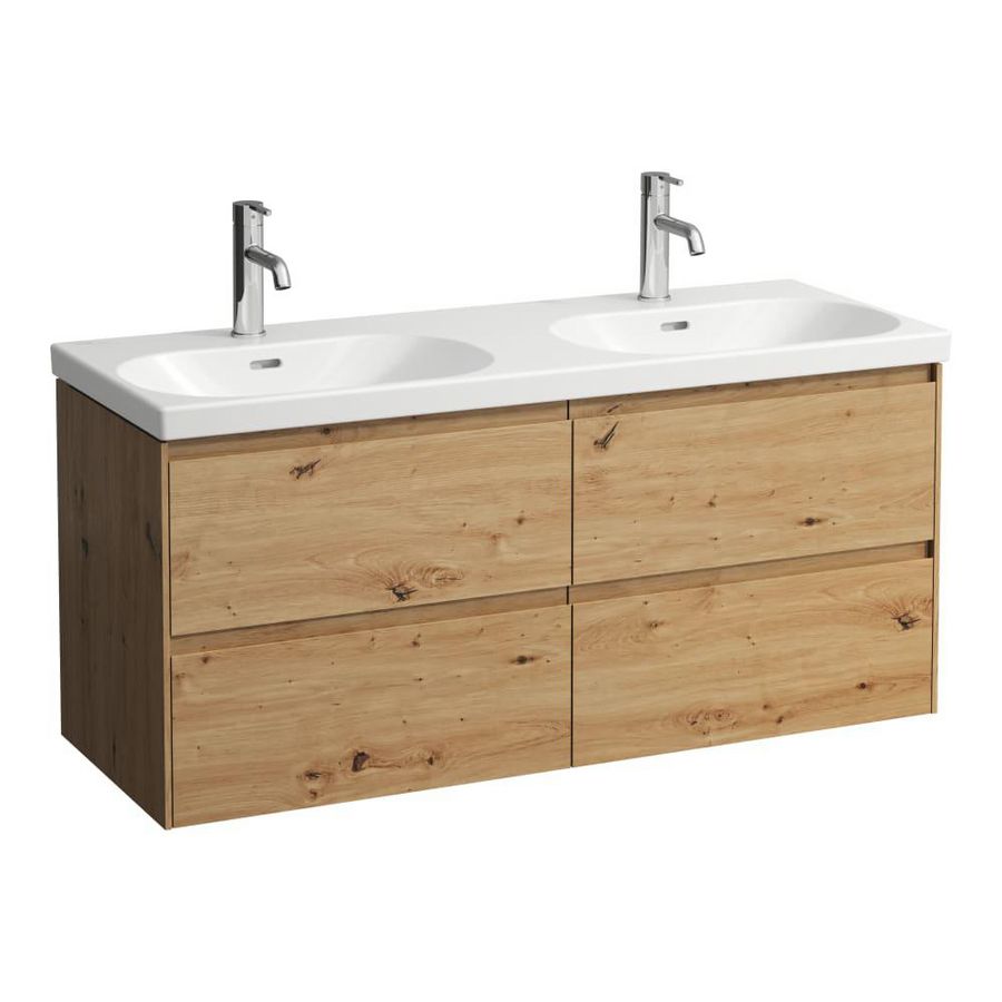 Wastafelonderkast 120cm 4laden dub.wastafel 814081 wild oak