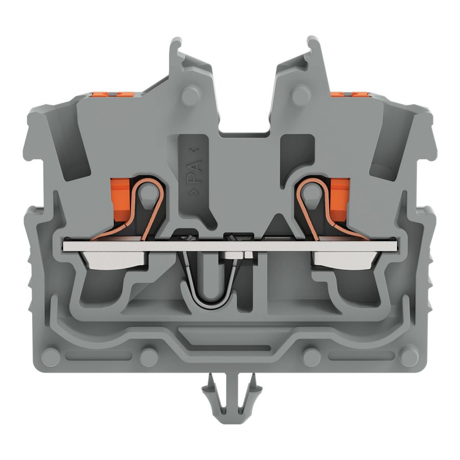 2-draads MINI-rijgklem Met Druk 1 mm² grijs 2250-311 VVE=100