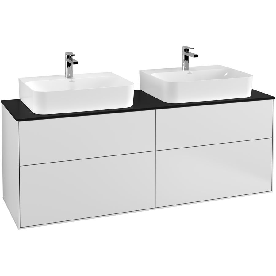 Wastafelonderkast Finion 1600x603x501mm White Matt Lacquer F18200MT