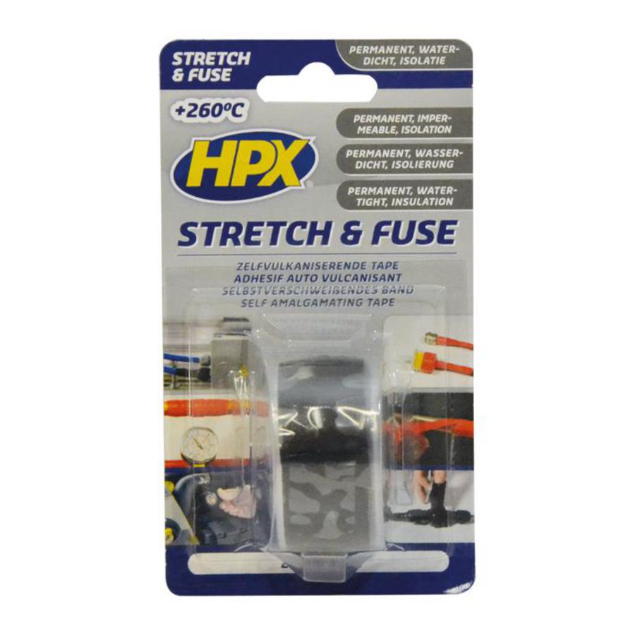 Zelfklevende tape HPX stretch&fuse 25mmx3m Zwart