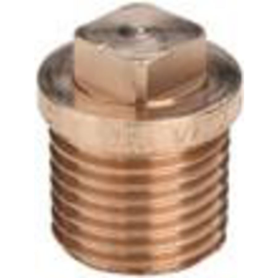 Stop brons 1/4"bt. met rand en vierkant 3290