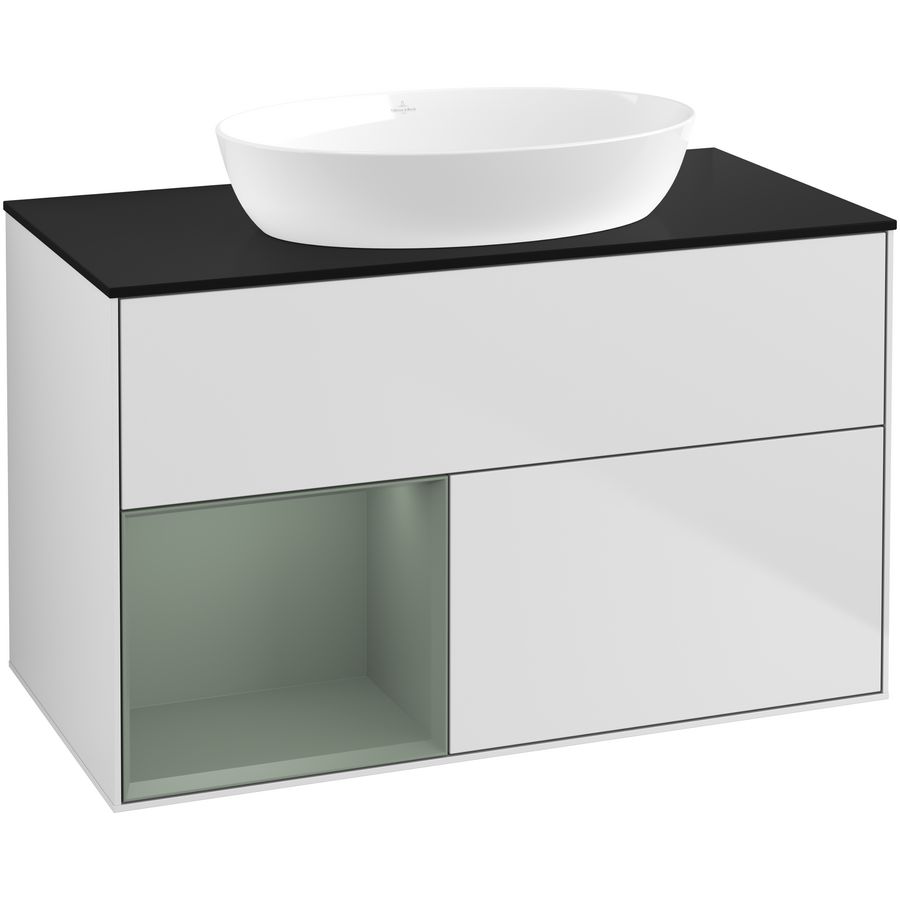 Wastafelonderkast Finion 1000x603x501mm White Matt Lacquer FA12GMMT