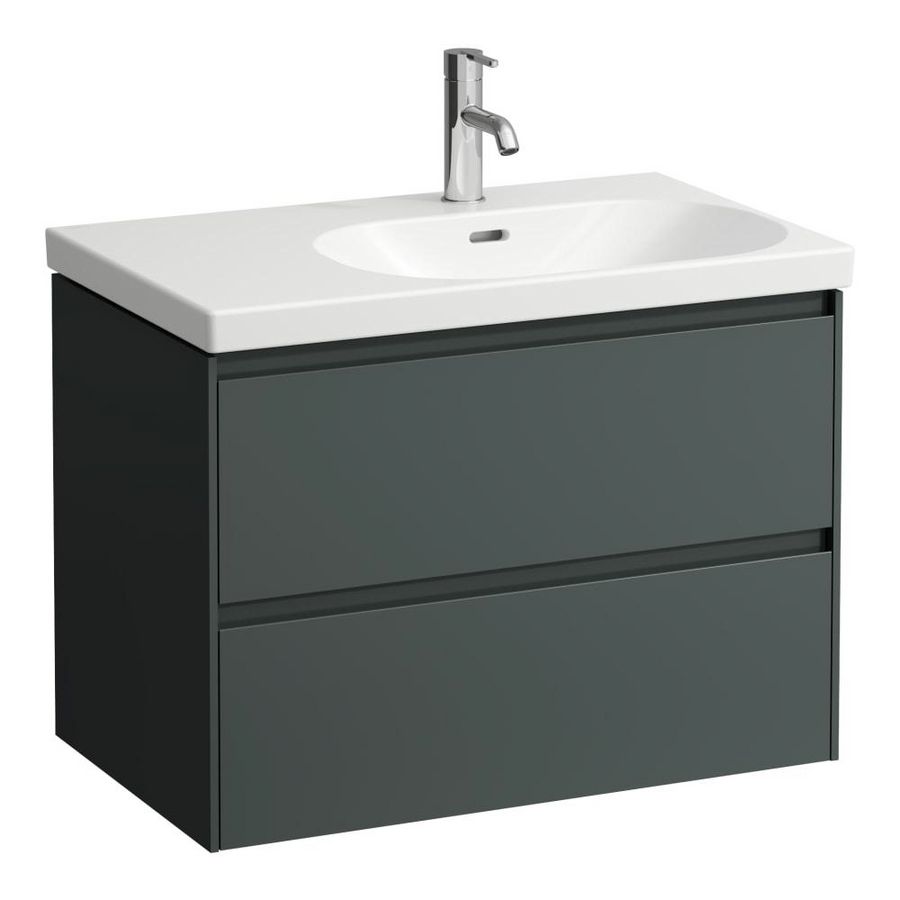 Wastafelonderkast 75cm 2lade wastafH817085 afl.li tra. grey
