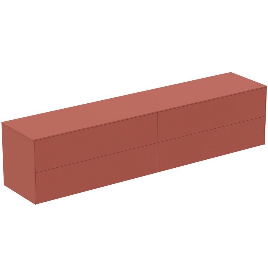 Conca wastafelmeubel 240x50x55cm 4 laden afdekblad zonder uitsnijding matt sunset