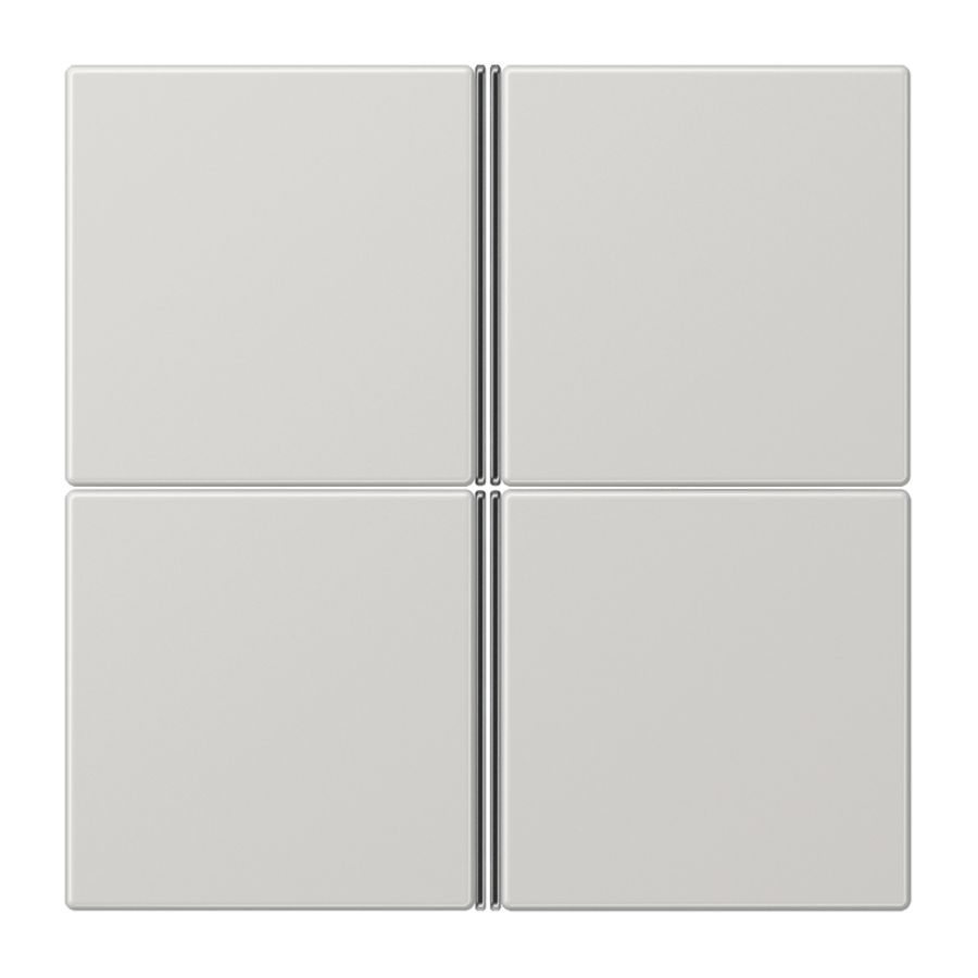 Tastafdekking 4-voudig compleet LS lichtgrijs KNX