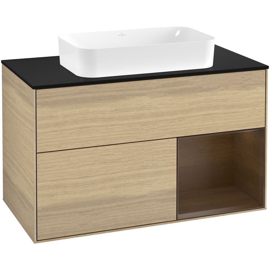 Wastafelonderkast Finion 1000x603x501mm Oak Veneer F662GNPC
