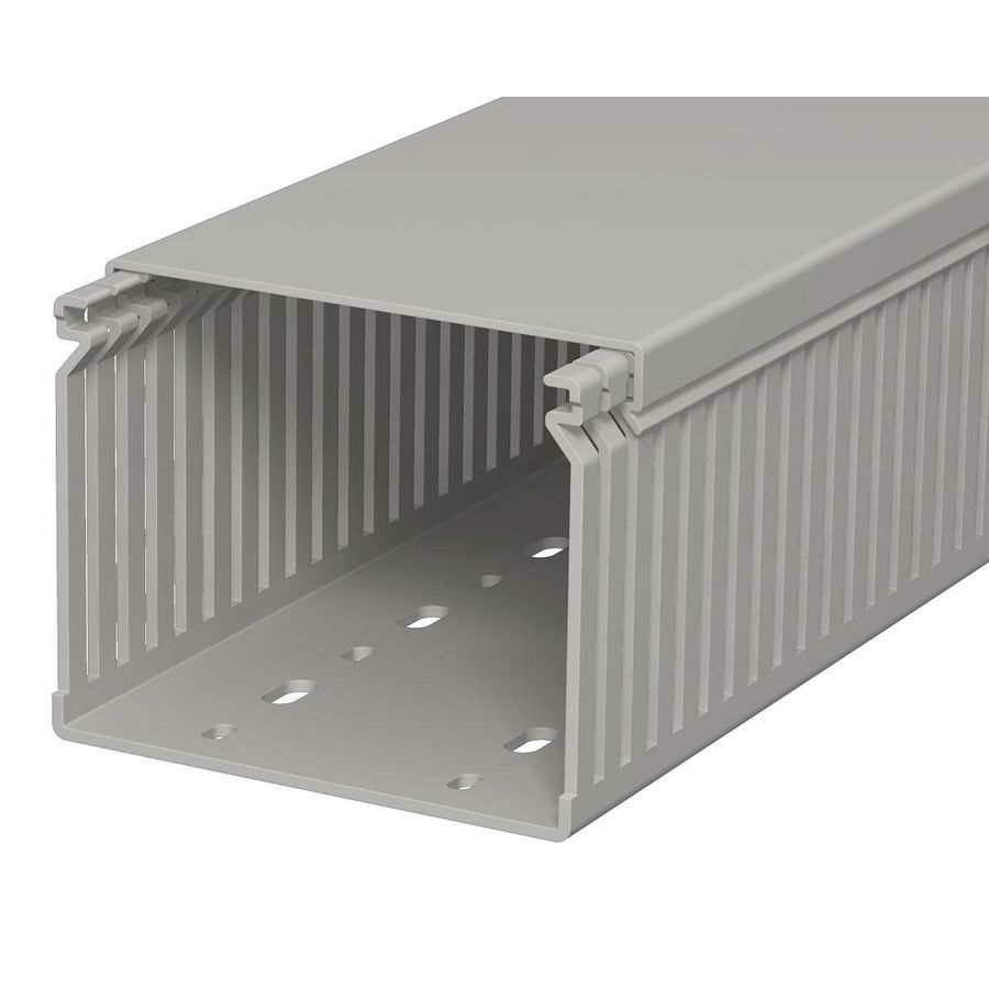 Lengte a 2m. Bedradingskoker 80x100 polyvinylch. steengrijs