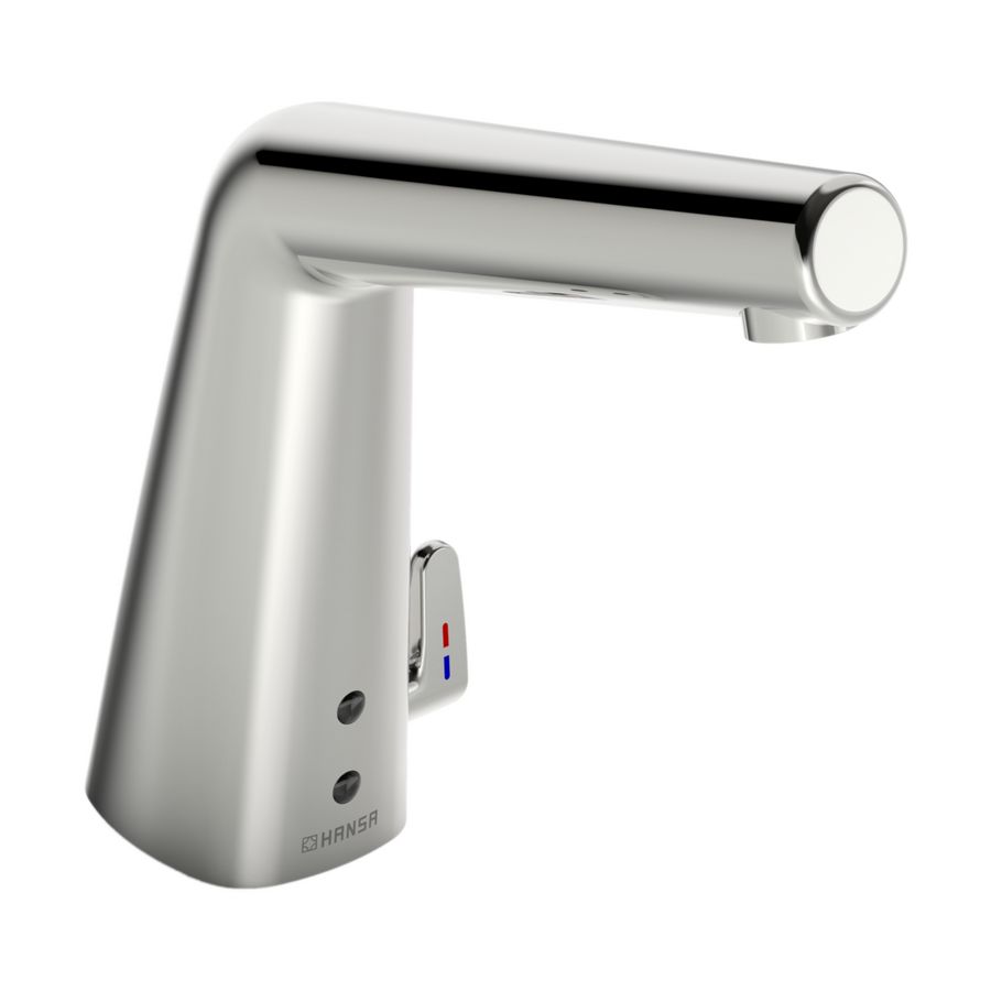 Designostyle elekt. 1-gats wastafelmengkraan chroom m.batterij