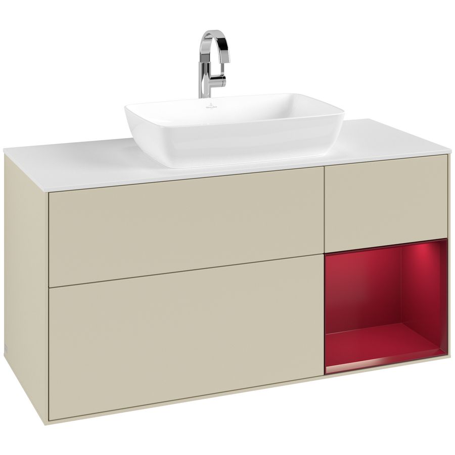 Wastafelonderkast Finion 1200x603x501mm S.Grey Matt Lacquer F831HBHJ