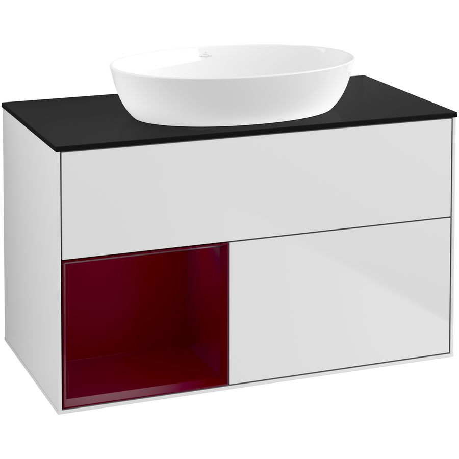 Wastafelonderkast Finion 1000x603x501mm White Matt Lacquer FA12HBMT