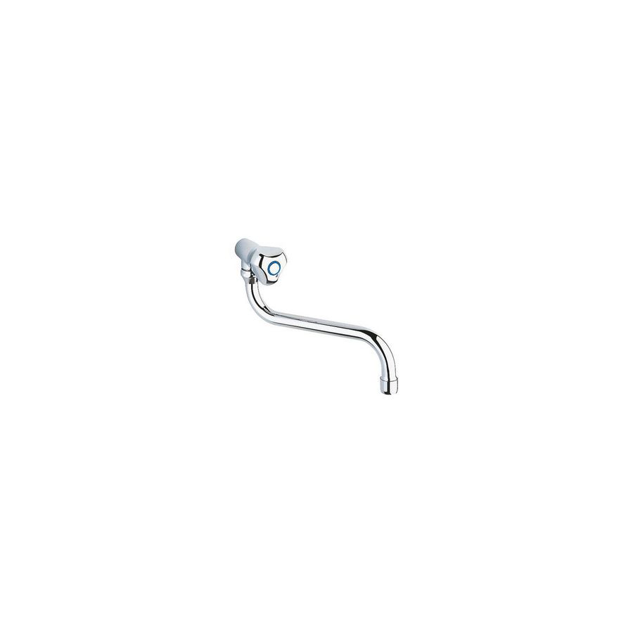 S-onderuitloop chroom 3/4 wartel x 200mm incl. perlator