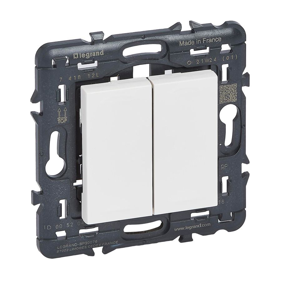 RF bediening batterijloos dubbel ON/OFF wit Valena NWN
