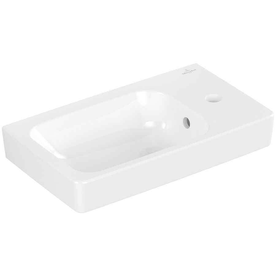 Fontein Architectura 480x275mm wit Alpin CeramicPlus met kraangat rechts + overloop