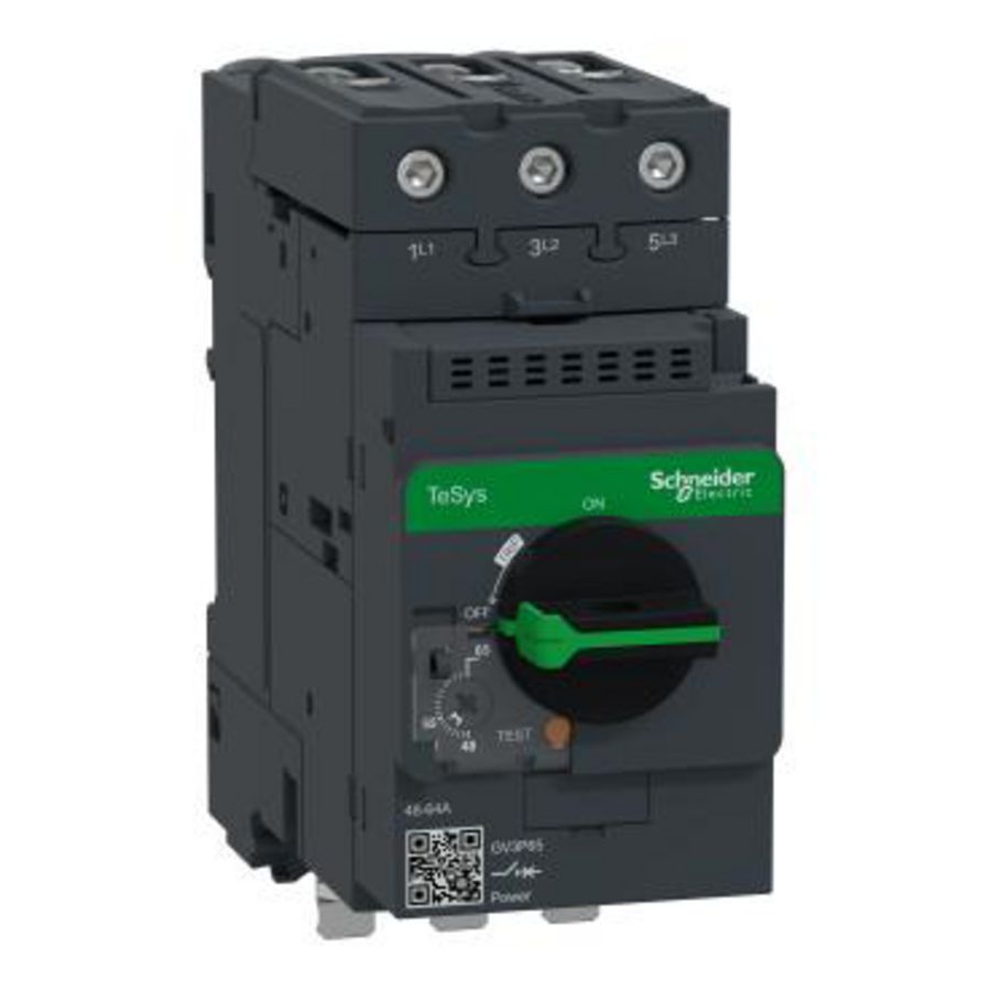 Motor circuit breaker GV3 3P 48-65 A thermal magnetic upstr