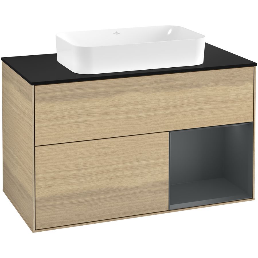 Wastafelonderkast Finion 1000x603x501mm Oak Veneer F662HGPC