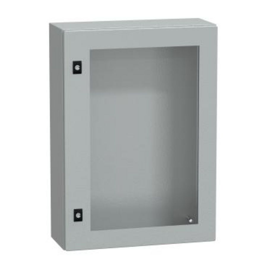 Deur 700x500x200mm IP66 / IK08 Transparant RAL70 Spacial CRN
