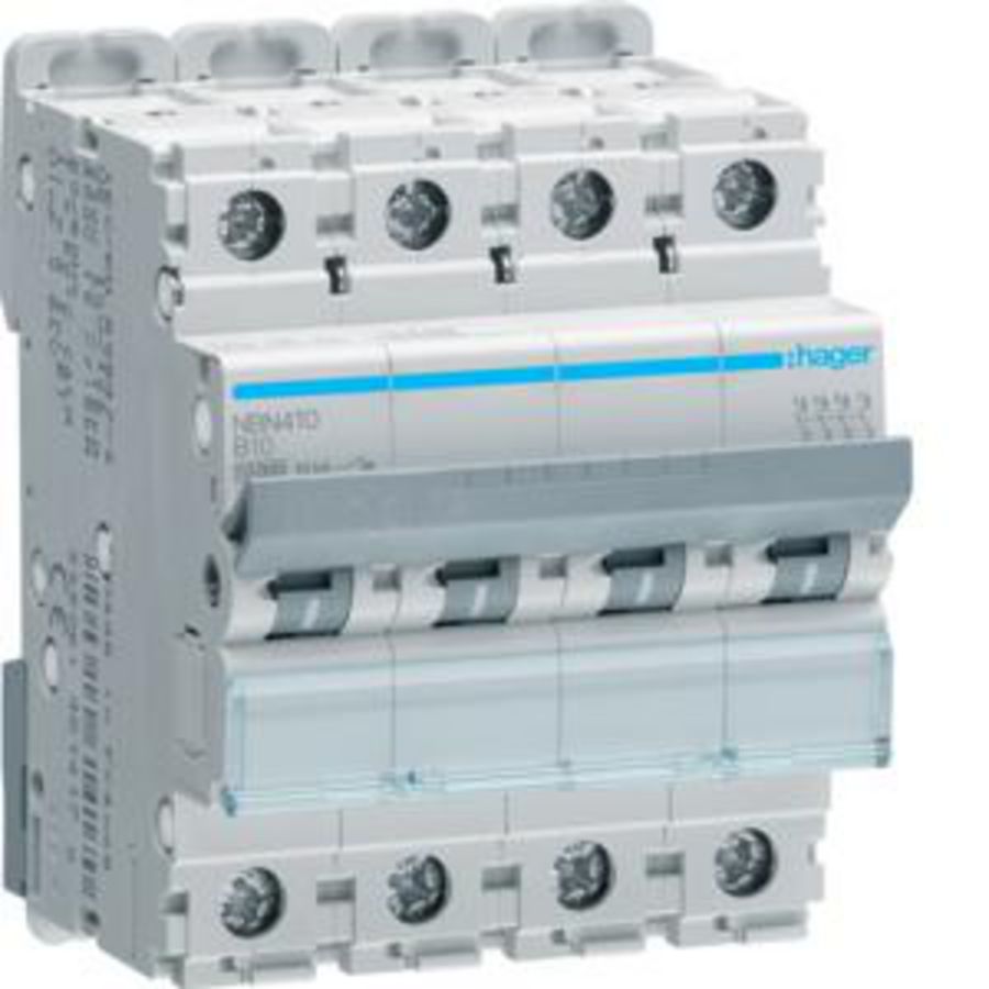 Installatieautomaat 4-polig 10A B-karakteristiek 10 (15)kA