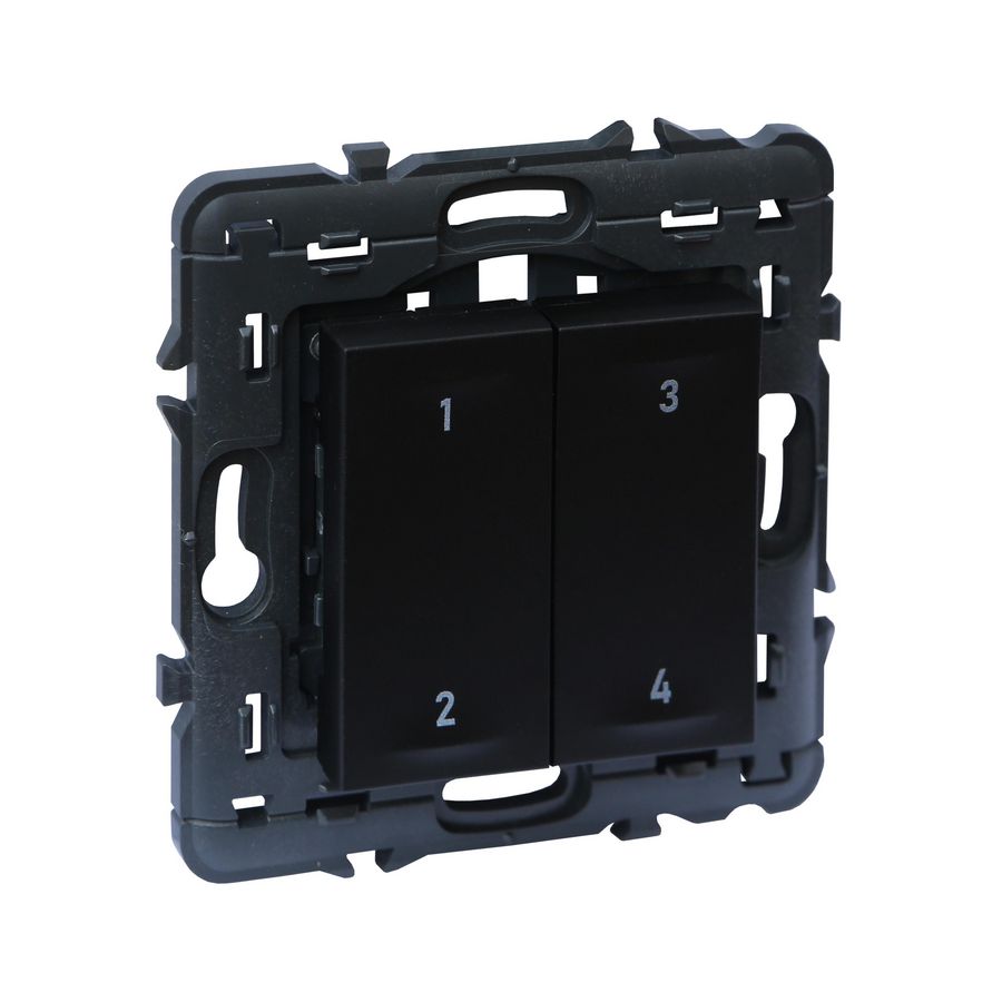 RF bediening batterijloos scenario 4 knop zwart Valena NWN