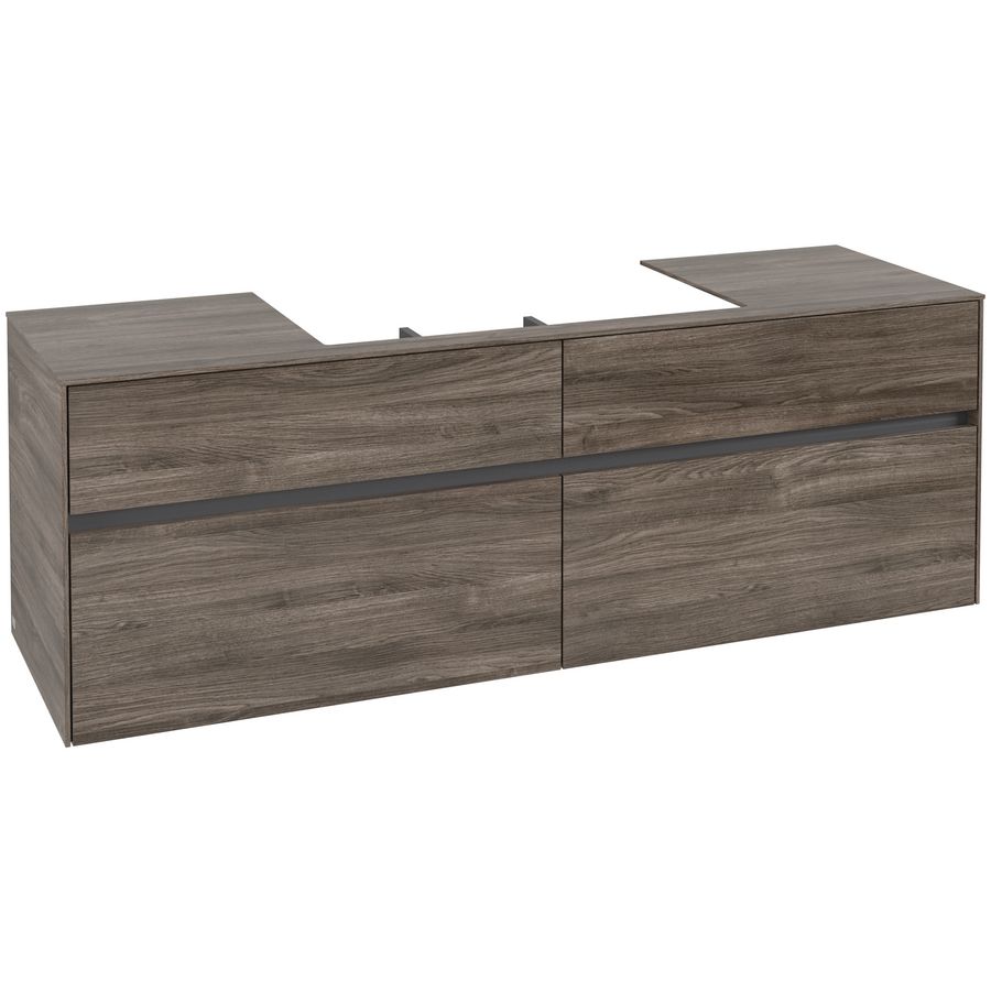 Wastafelonderkast Collaro 1600x548x500mm Stone Oak C02800RK
