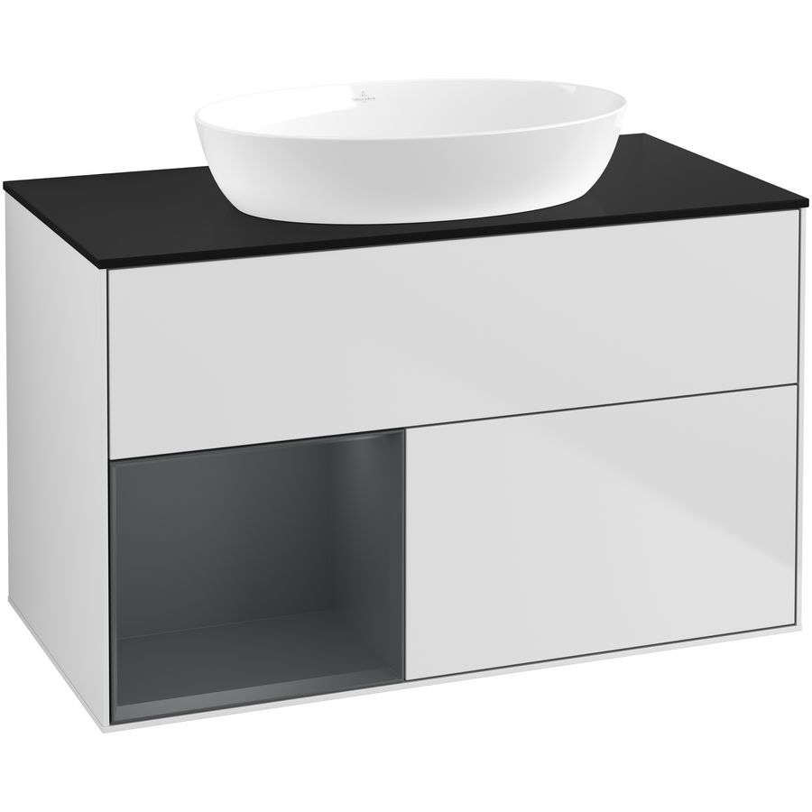 Wastafelonderkast Finion 1000x603x501mm White Matt Lacquer FA12HGMT