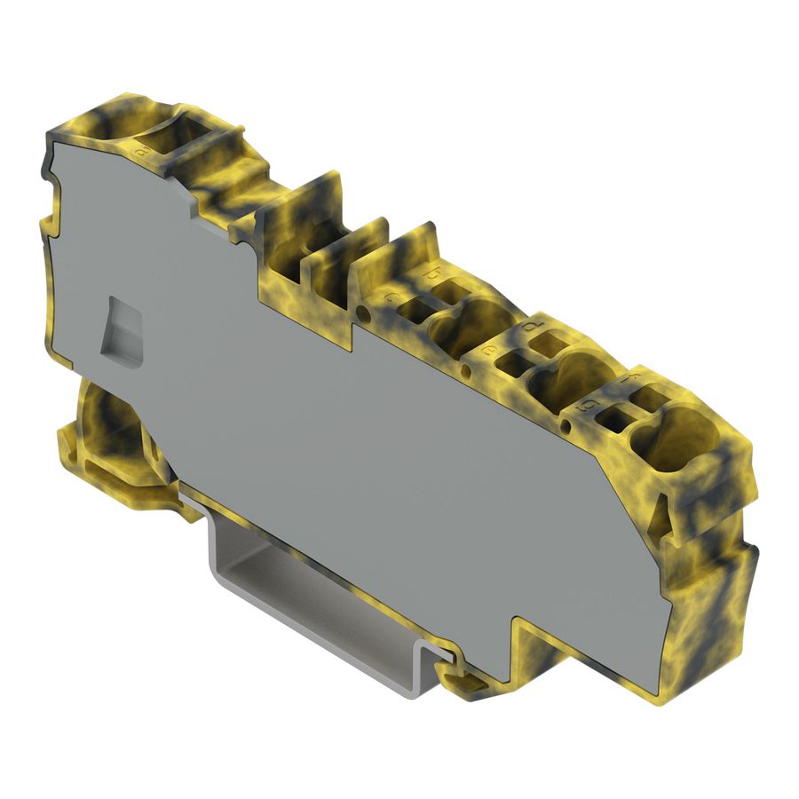 Verdeelklem bedieningsopening 1x6mm²/6x1,5mm² donker/ VVE=12