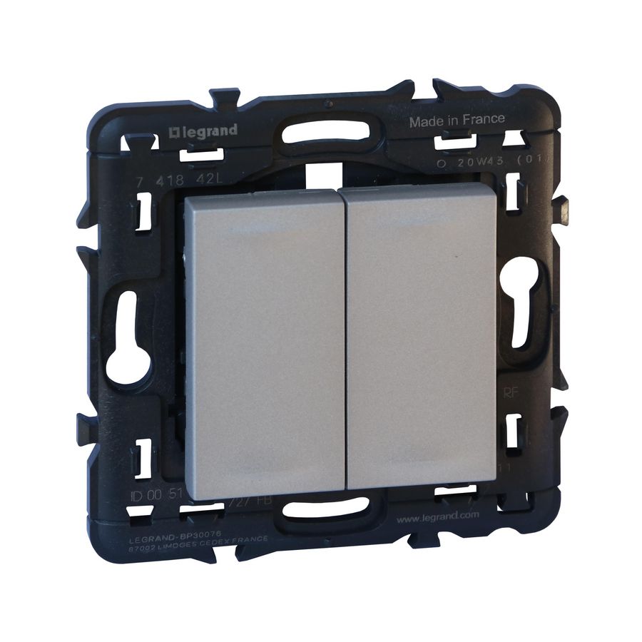 RF bediening batterijloos dubbel ON/OFF ALU Valena NWN