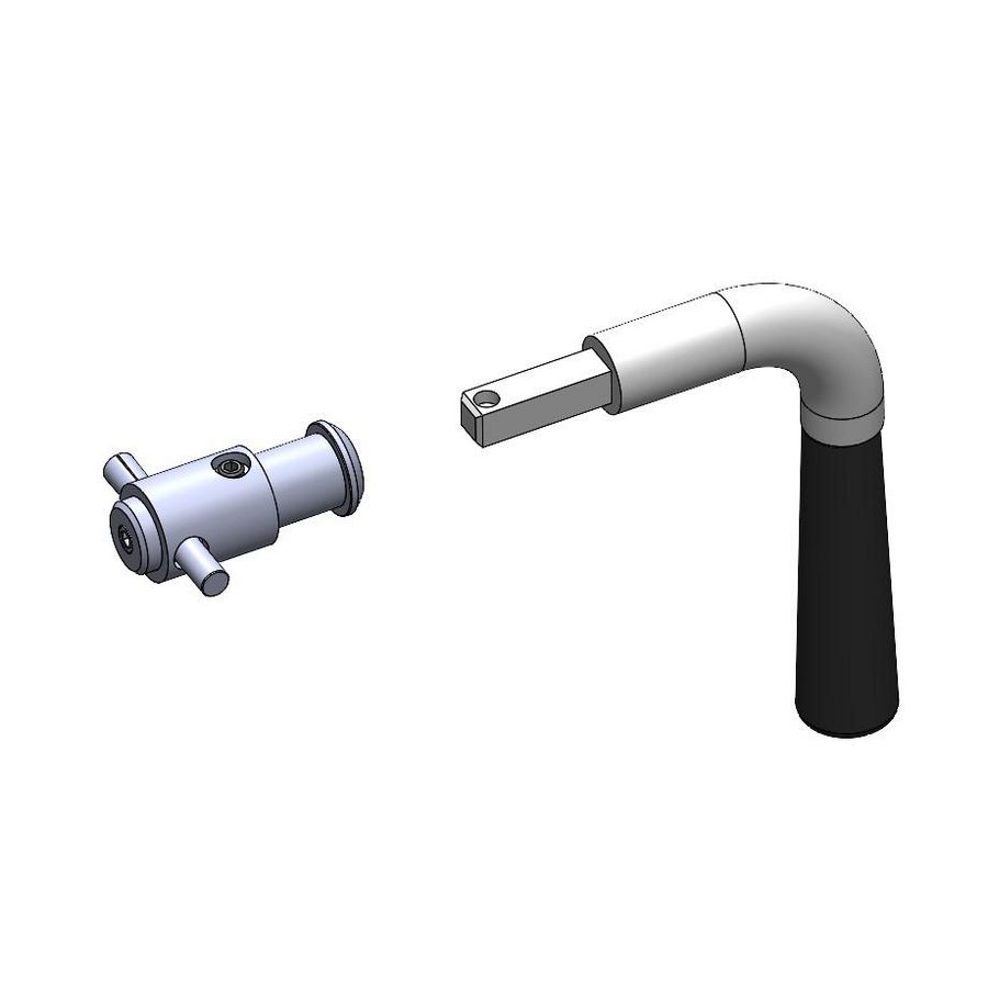 Handgreep Dik Geurts RVS / zwart vervangingsset compleet