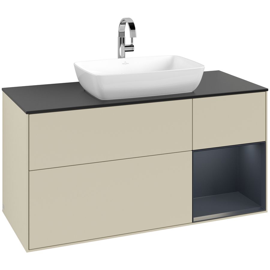Wastafelonderkast Finion 1200x603x501mm S.Grey Matt Lacquer F832HGHJ