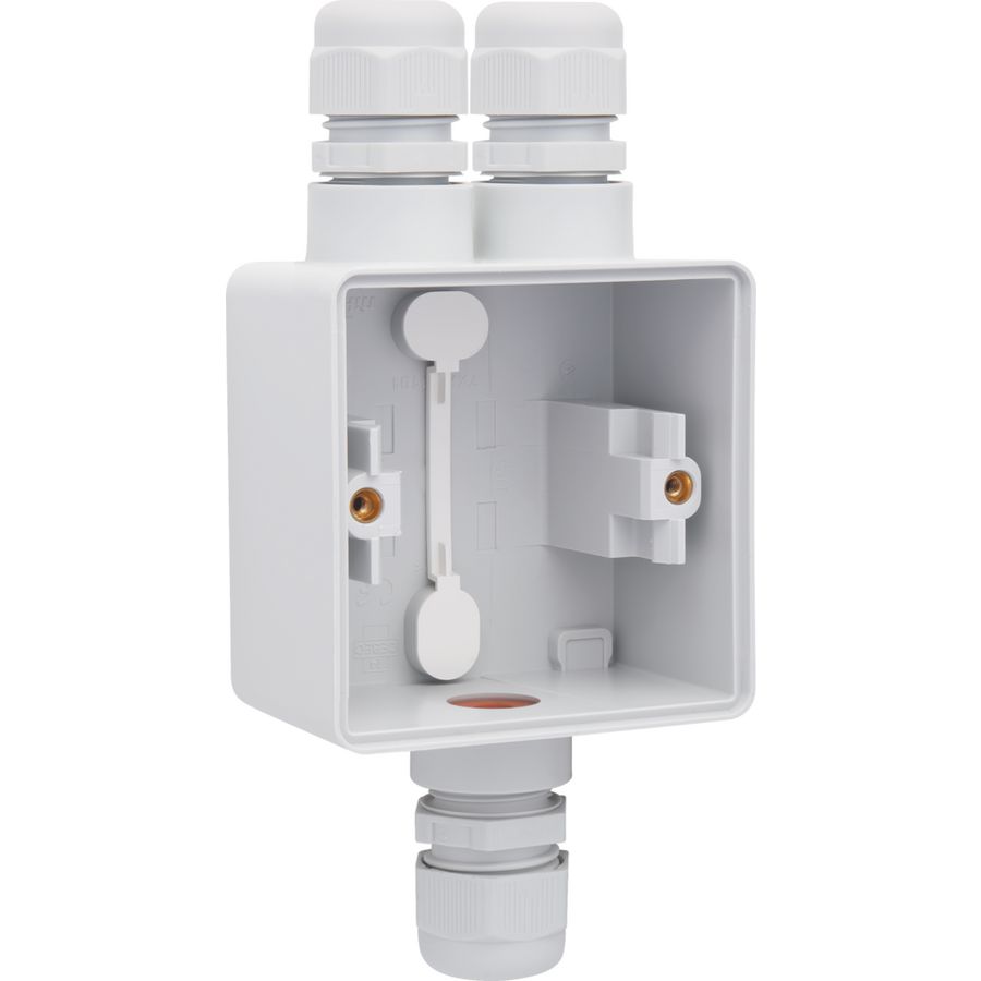 Spuitwaterdichte opb.doos 2-voudige M20/1 enkelv.ing. Grijs