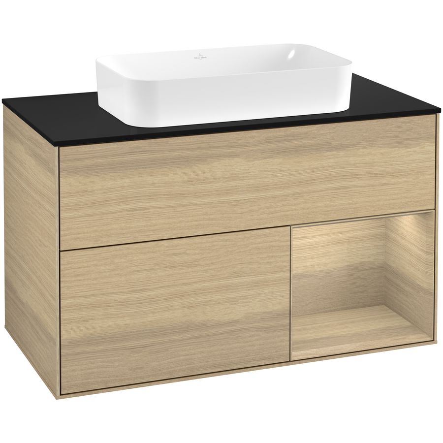 Wastafelonderkast Finion 1000x603x501mm Oak Veneer F662PCPC