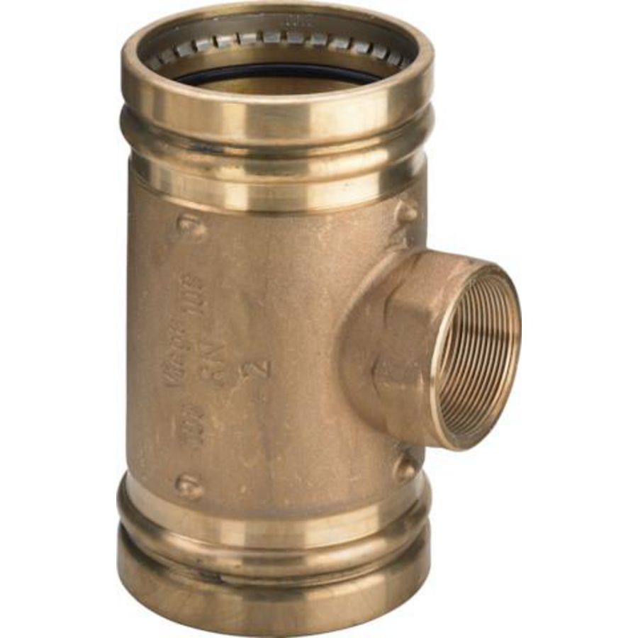 T-koppeling verlopend Sanpress brons 108x2"bn.x108mm 2217.2XL