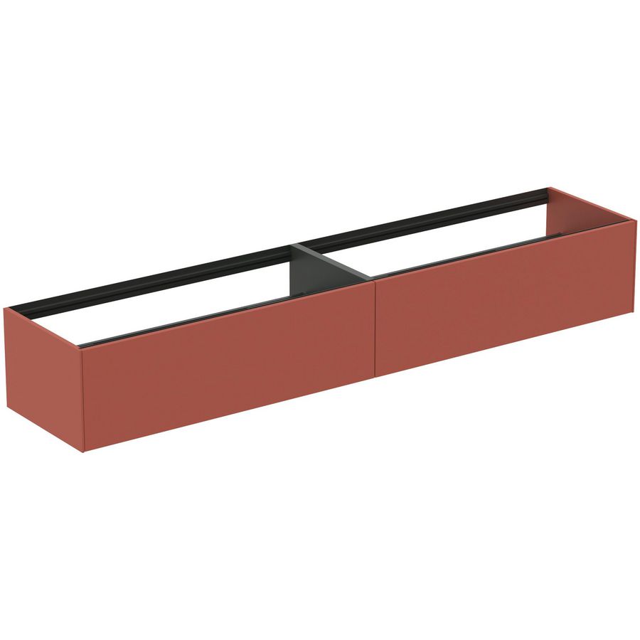 Conca wastafelmeubel 240x50x37cm 2 laden zonder afdekblad matt sunset