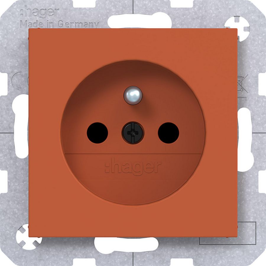 Wandcontactdoos aardpen Safety Plus steekklemmen A.x/C.x canyon mat