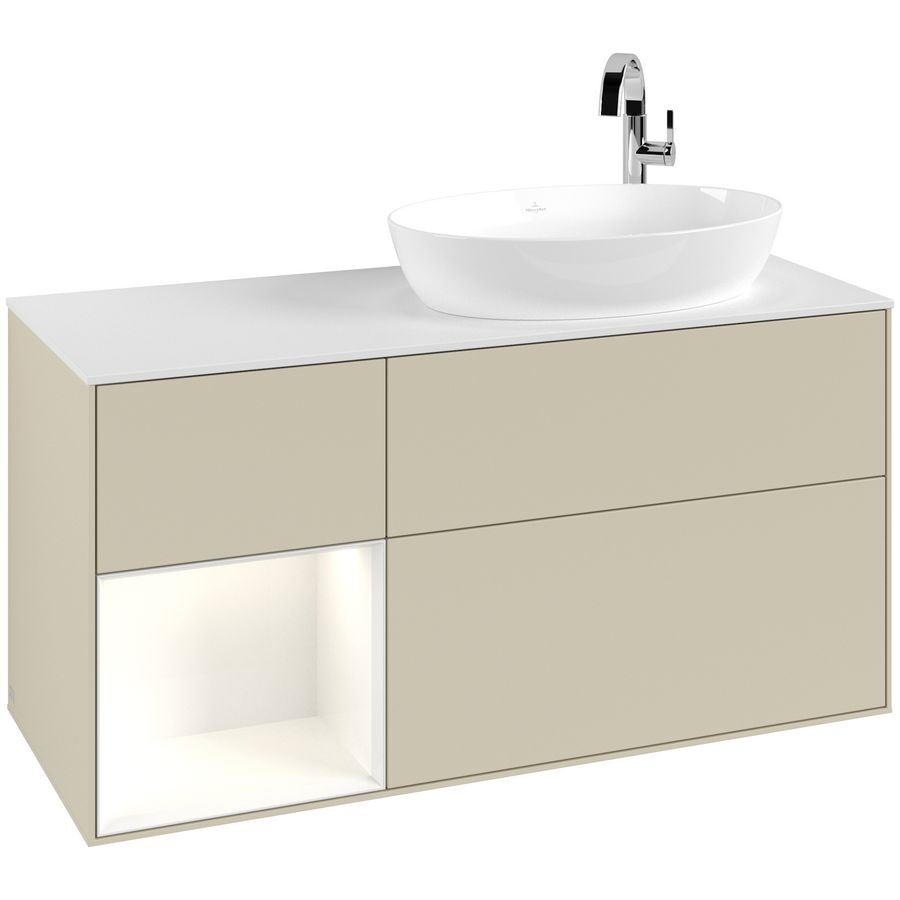 Wastafelonderkast Finion 1200x603x501mm S.Grey Matt Lacquer F921GFHJ