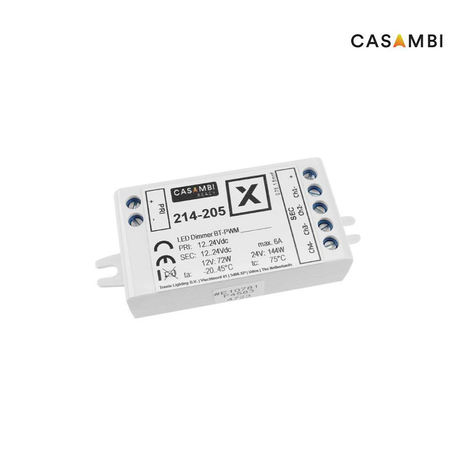 Ontvanger Casambi 12-24V 6A TW/RGB/RGBW/1.4CH.